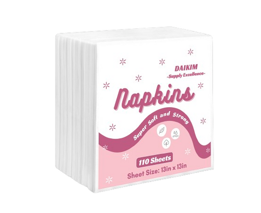 DAIKIM Napkins - 2 Ply, 12" x 11.8", 110 Sheets/Pack, 20 Packs/Box