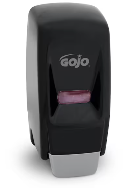 GOJO Black Bag-in-Box Dispenser, Lotion Soap, Wall-Mount, Push-Style, 800 mL
