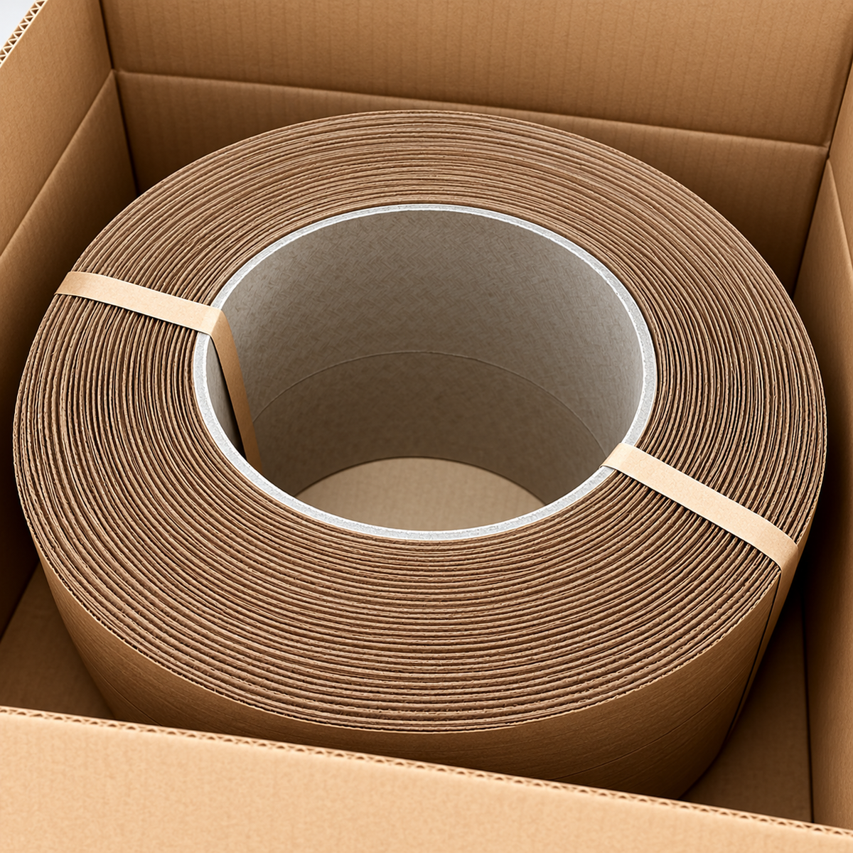 Paper Strap - 1/2" x 6600' (2012m), Brown, Strapulp