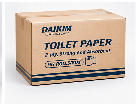 DAIKIM Standard Toilet Paper - 2 Ply, 500 Sheets/Roll, 96 Rolls/Box