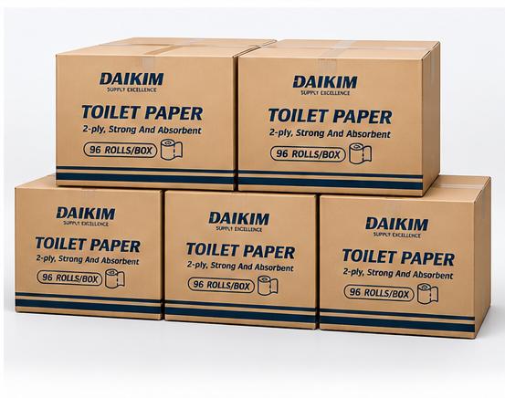 DAIKIM Standard Toilet Paper - 2 Ply, 500 Sheets/Roll, 96 Rolls/Box