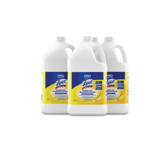 Lysol - Disinfectant Deodorizing Cleaner Concentrate, Lemon Scent, 128 oz, 4 PK