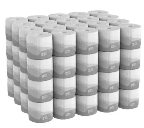 Envision Toilet Paper - 2 Ply, 550 Sheets/Roll, 3.5" x 3.8", White, 80 Rolls/Box