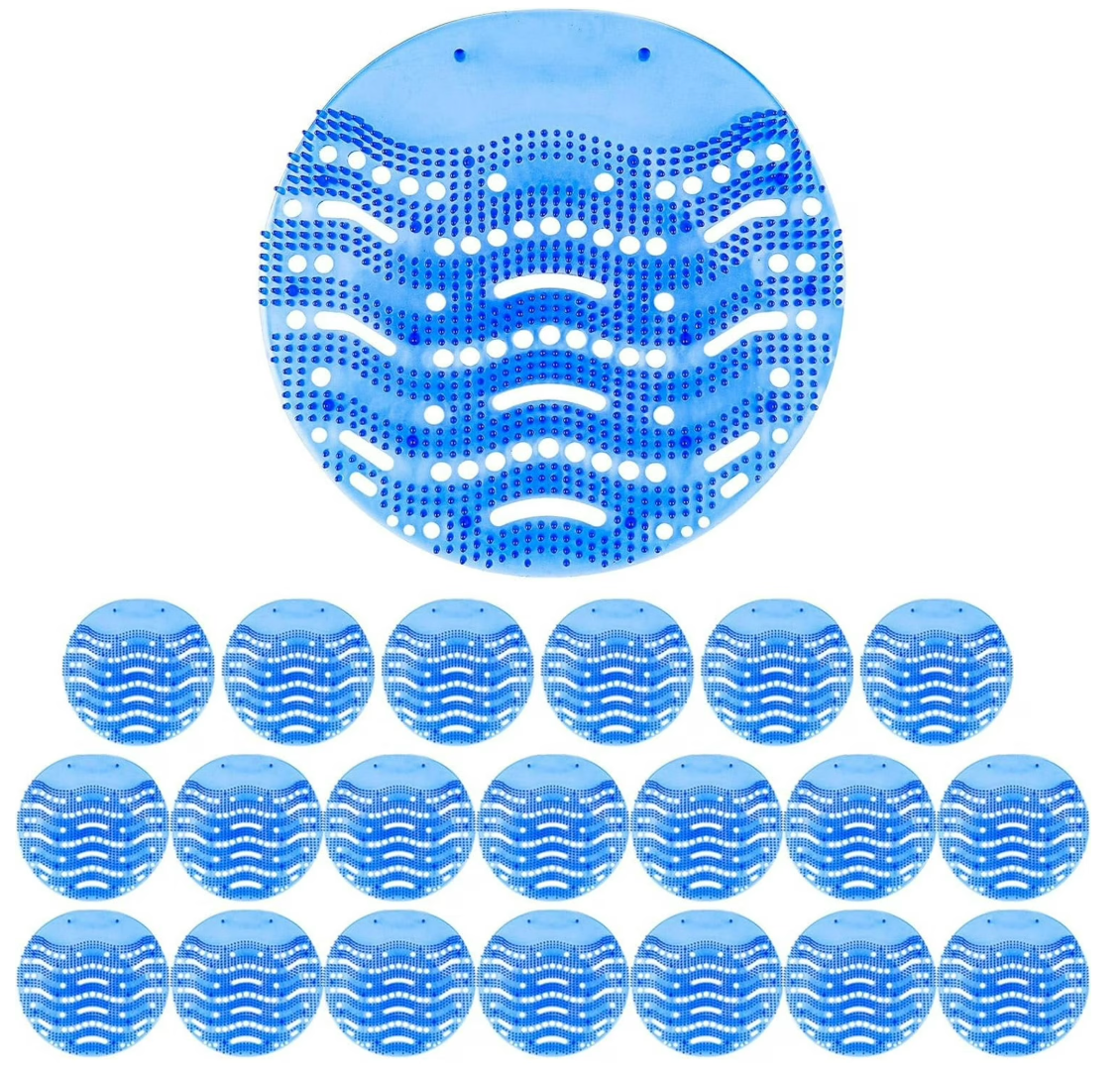 Urinal Screen, Urinal Cakes Bulk Scented Urinal Mats Deodorizer, 20 Packs, Fresh Ocean Scent Pads
